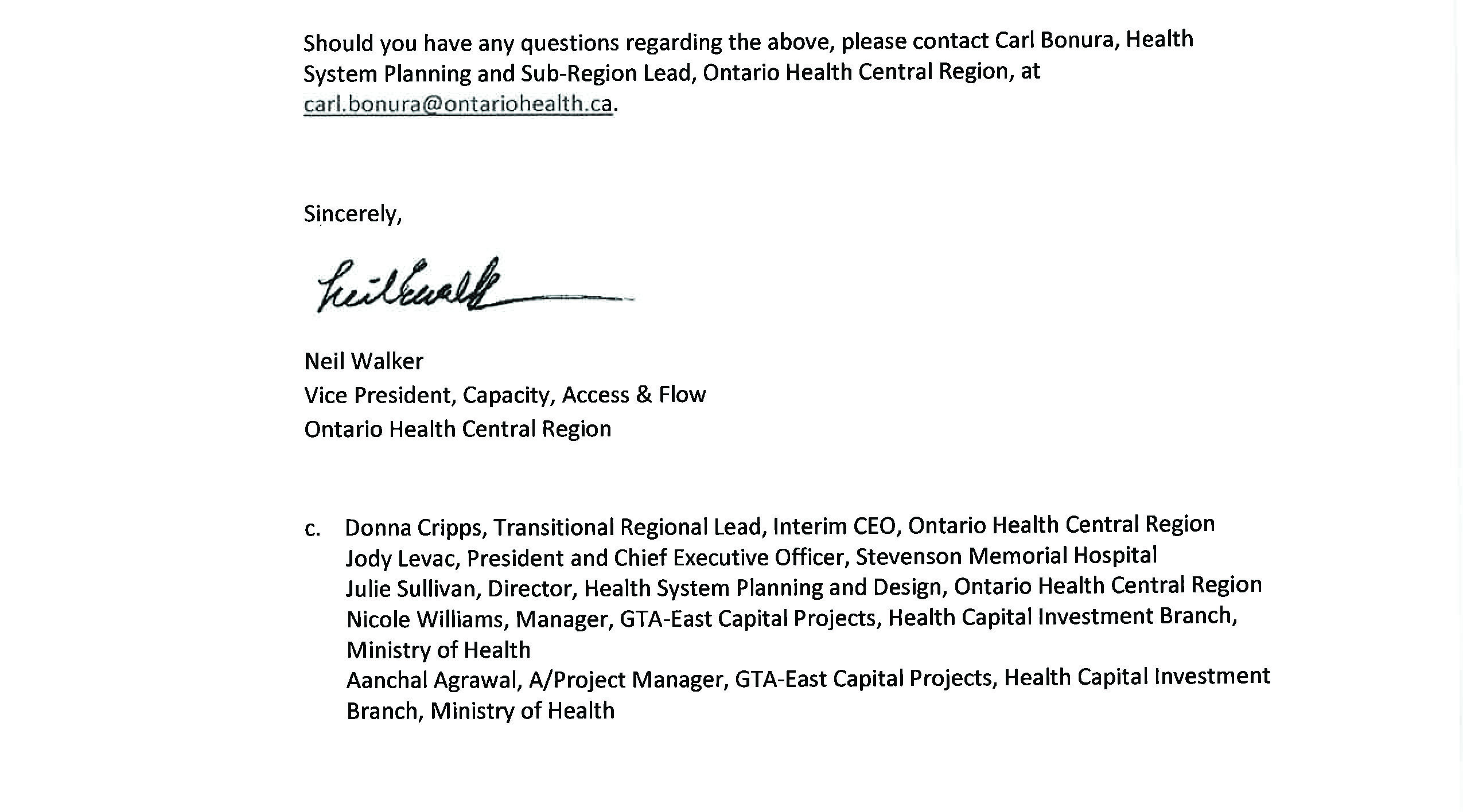 Support Letter Ontario Health